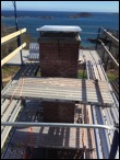 Falmouth MA Chimney masonry repair and scaffolding